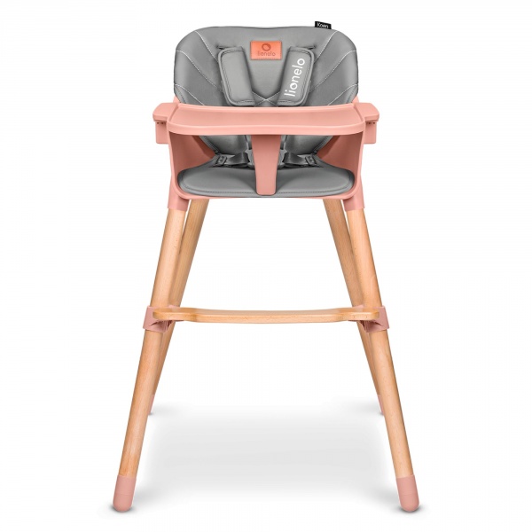 Chaise haute évolutive koen pink rose Lionelo