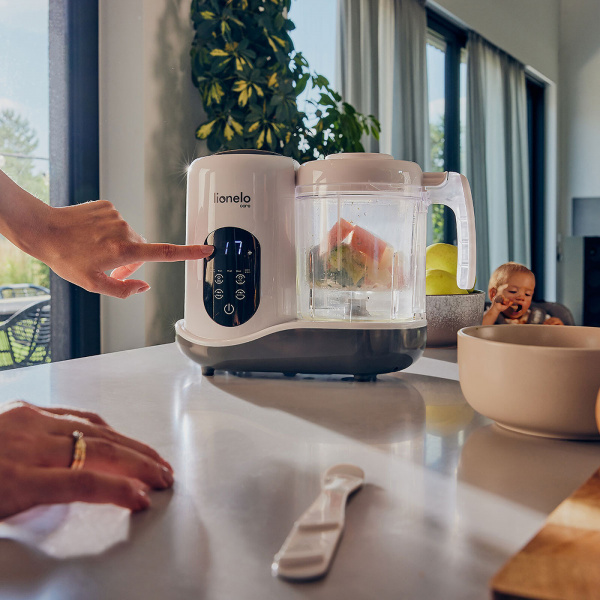 Robot cuiseur / mixeur bébé - white natural grey Lionelo