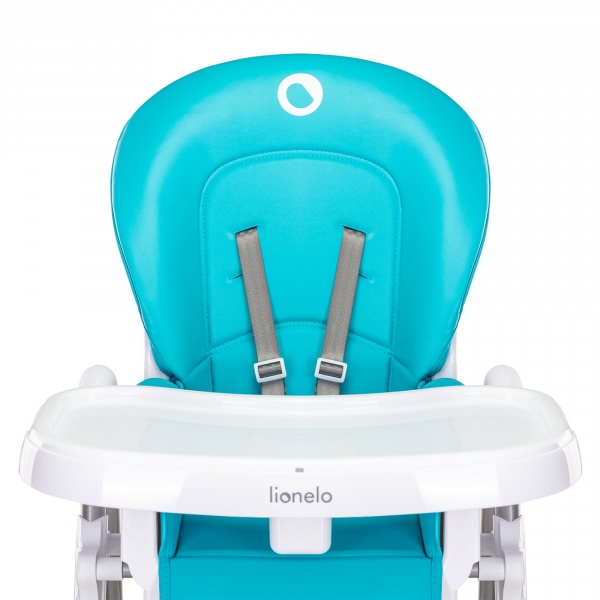 Chaise haute linn plus turquoise Lionelo