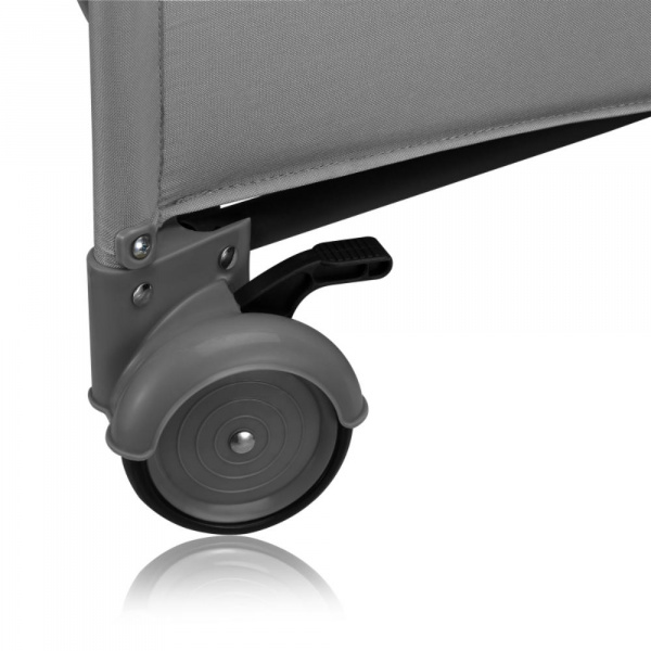 Lit parapluie jasmin easy fold grey stone Lionelo