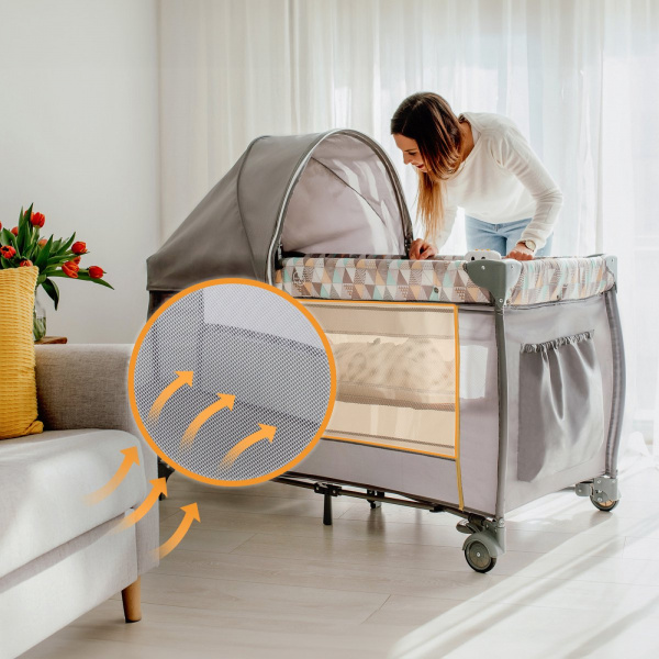 Lit évolutif sven plus - beige olive Lionelo