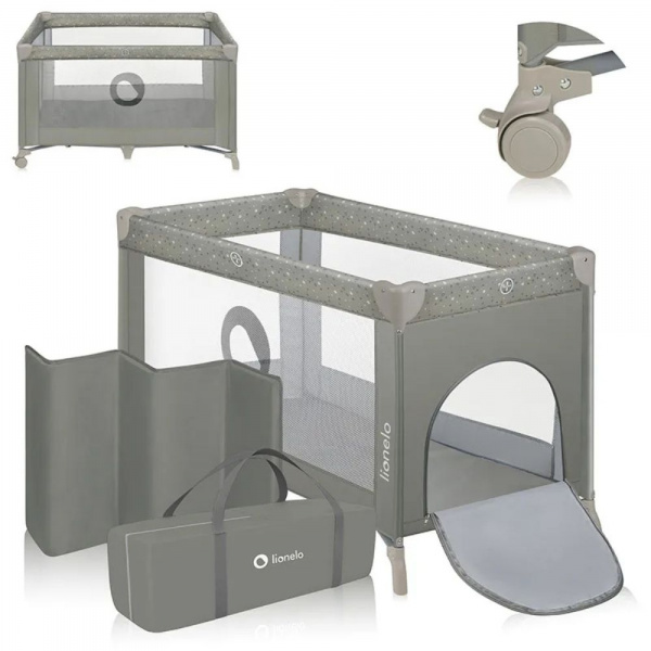 Lit parapluie bébé stefi 2 en 1 pliable beige sand Lionelo