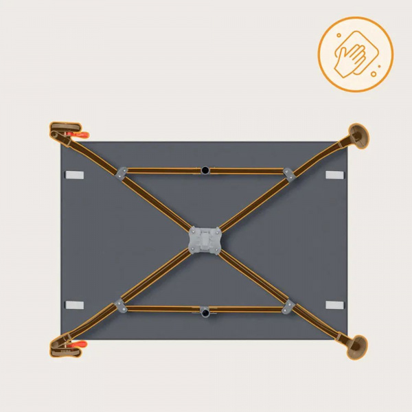 Lit parapluie bébé laura compact 2 en 1 grey concrete Lionelo