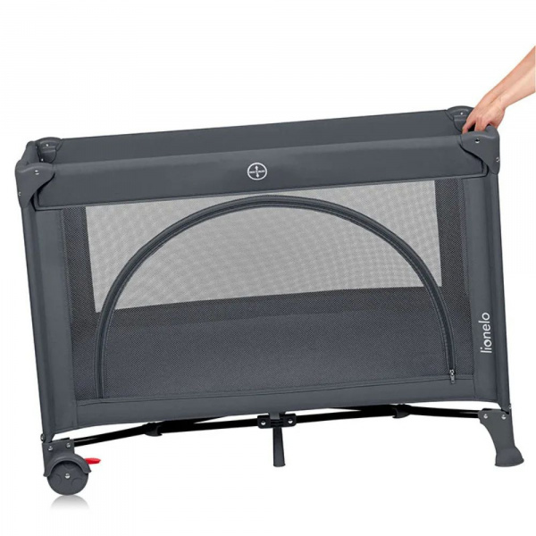 Lit parapluie bébé laura compact 2 en 1 grey concrete Lionelo