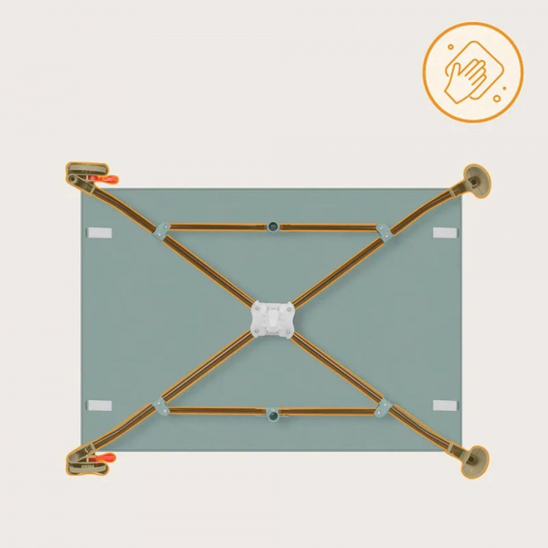 Lit parapluie bébé laura compact 2 en 1 green sage Lionelo