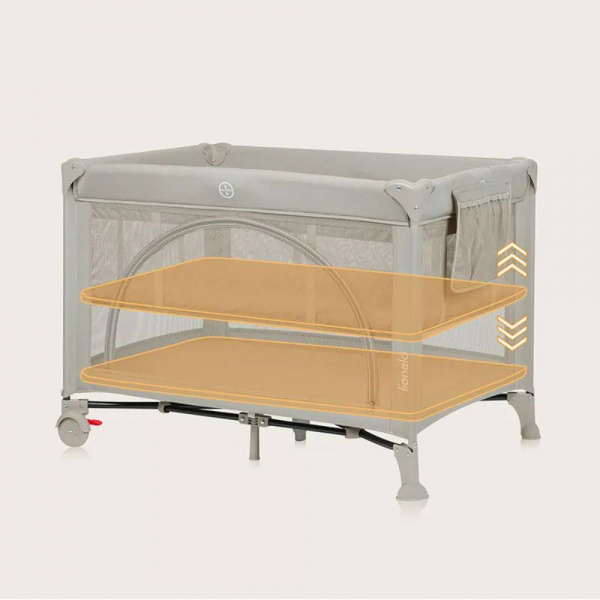 Lit parapluie bébé laura compact 2 en 1 beige sand Lionelo