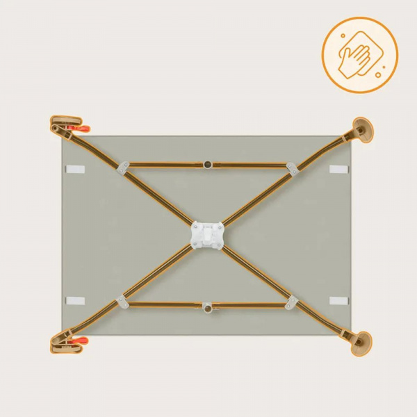 Lit parapluie bébé laura compact 2 en 1 beige sand Lionelo