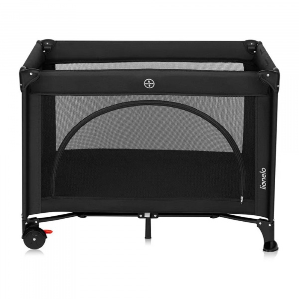 Lit parapluie bébé laura compact 2 en 1 black carbon Lionelo