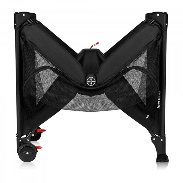 Lit parapluie bébé laura compact 2 en 1 black carbon Lionelo
