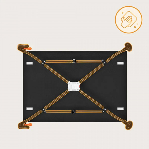 Lit parapluie bébé laura compact 2 en 1 black carbon Lionelo