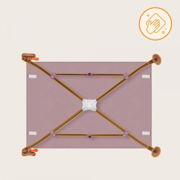 Lit parapluie bébé laura compact 2 en 1 pink nude Lionelo