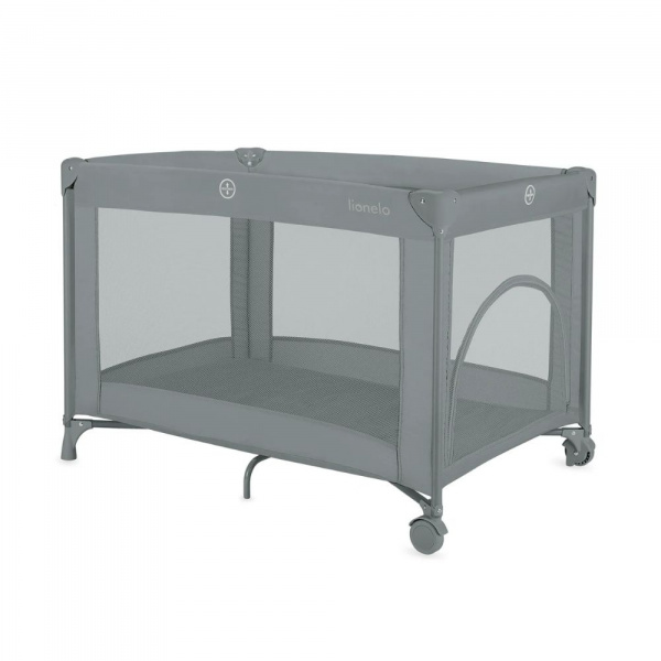 Lit parapluie bébé amelie compact avec matelas grey concrete Lionelo