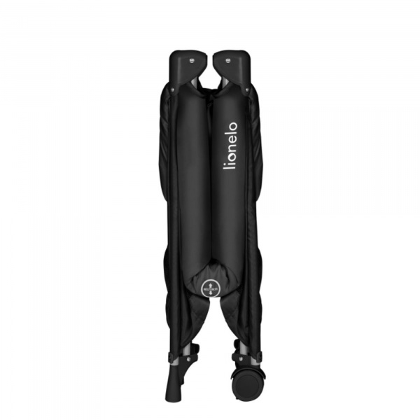 Lit parapluie bébé amelie compact avec matelas black carbon Lionelo