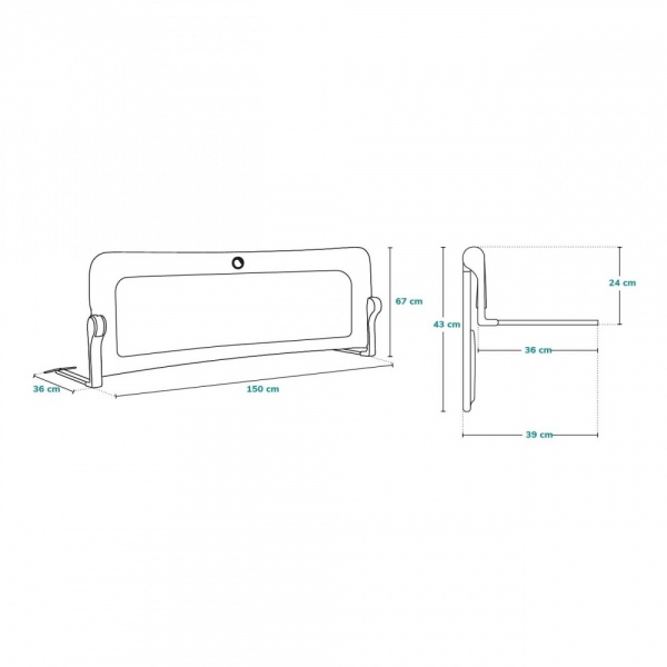 Barrière de lit hanna grey Lionelo