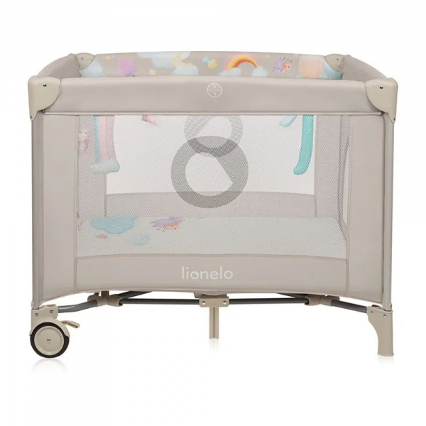 Parc bébé mille plus 100x100 cm pliable avec matelas grey beige Lionelo