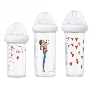 Lot de 3 biberons my love by soledad Le biberon francais
