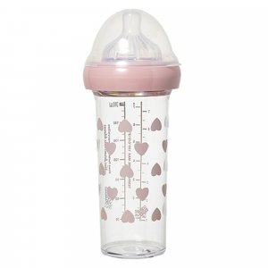 Biberon coeurs roses 210 ml Le biberon francais
