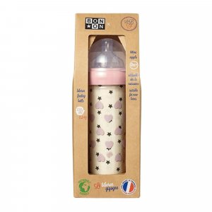 Biberon coeurs roses 210 ml Le biberon francais