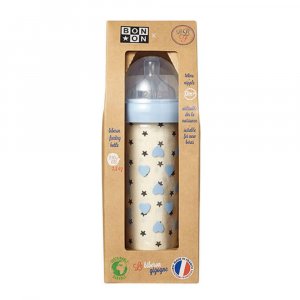 Biberon coeurs bleus 210 ml Le biberon francais