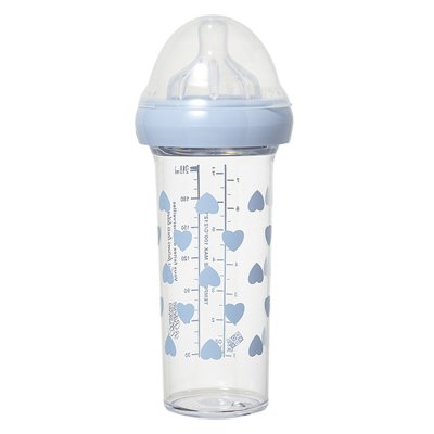 Biberon coeurs bleus 210 ml