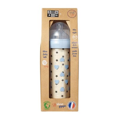 Biberon coeurs bleus 210 ml