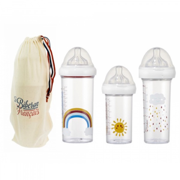 Lot de 3 biberons papa et bébé by soledad Le biberon francais