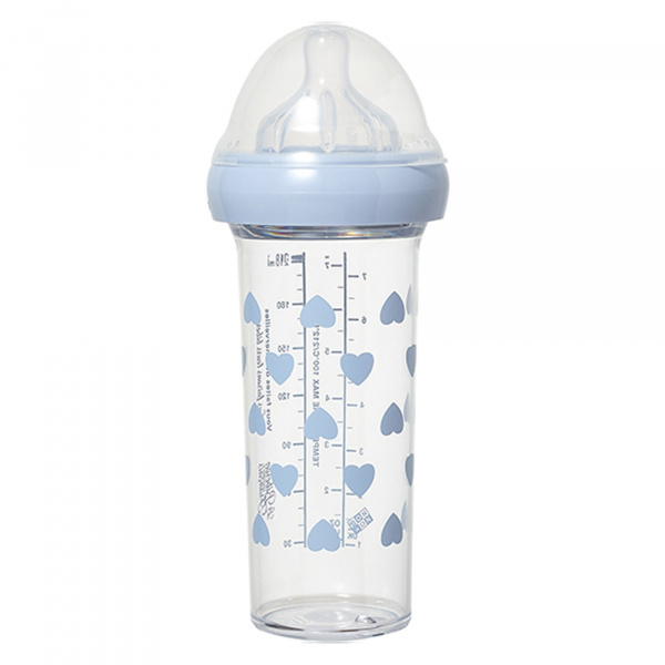 Biberon coeurs bleus 210 ml Le biberon francais