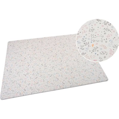 Tapis de jeu lavable en vinyle - petits lapins
