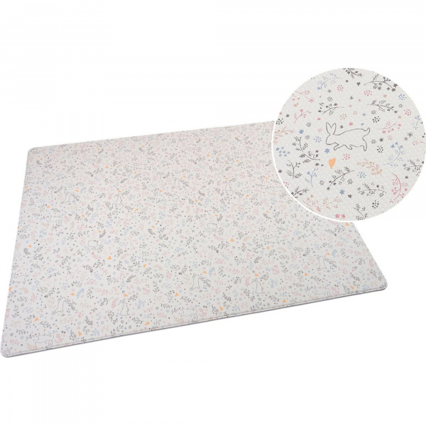 Tapis de jeu lavable en vinyle - petits lapins Little gem