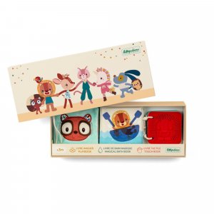 Set de 3 livres sensoriels pour bébé jungle Lilliputiens