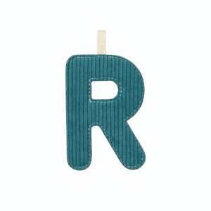 Lettre en tissu phosphorescente bleue r Lilliputiens