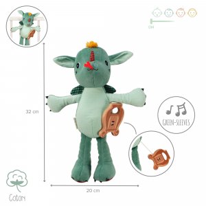 Peluche musicale eco-friendly joe le dragon Lilliputiens