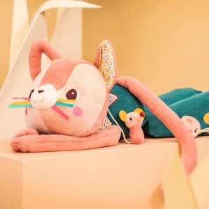 Peluche géante d'activités jeanne le chat Lilliputiens