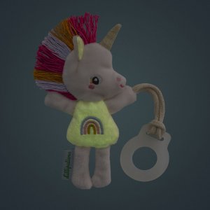 Mini peluche phosphorescente lena la licorne Lilliputiens
