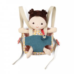 Poupée jeanne et son porte bébé Lilliputiens