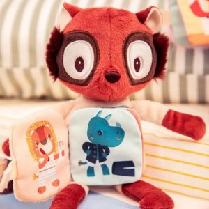 Peluche phosphorescente avec livre en tissu elvis Lilliputiens