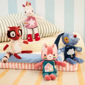 Peluche phosphorescente avec livre en tissu elvis Lilliputiens