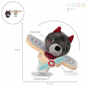 Hochet louis en avion swing Lilliputiens