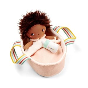 Poupée en tissu 21cm et son couffin misha Lilliputiens