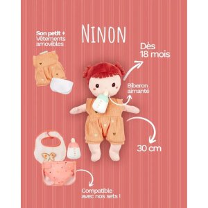 Poupon en tissu 30cm ninon Lilliputiens