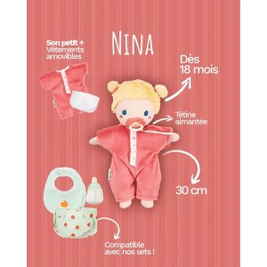Poupon en tissu 30cm nina Lilliputiens