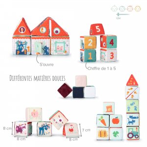 Cubes d'activités à empiler - la ferme Lilliputiens