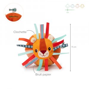 Balle en tissu jack le lion Lilliputiens