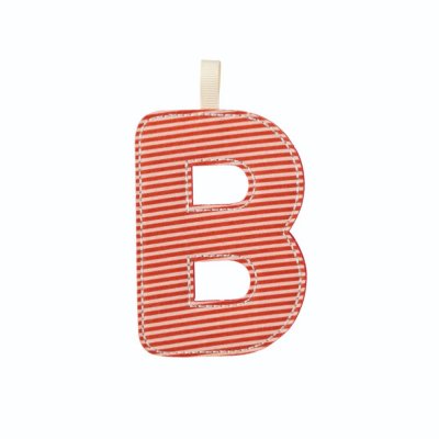 Lettre en tissu phosphorescente rose b