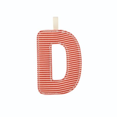 Lettre en tissu phosphorescente rose d