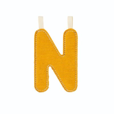 Lettre en tissu phosphorescente jaune n