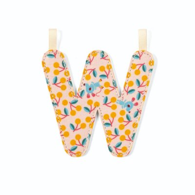 Lettre en tissu phosphorescente w