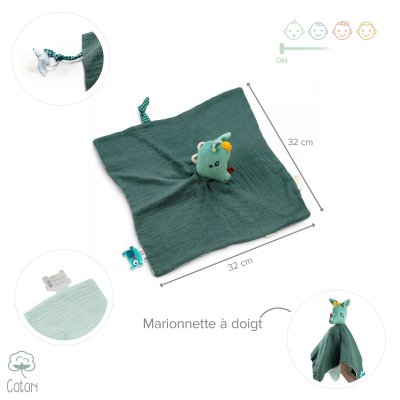 Doudou lange eco-friendly joe le dragon