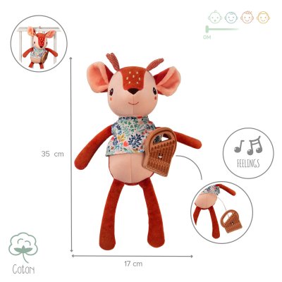 Peluche musicale eco-friendly stella le faon