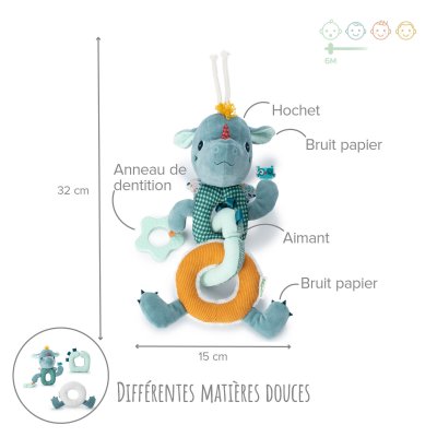 Peluche d'activités sensorielles joe